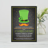 St. Patrick's Day Adulte Anniversaire Invitations (Debout devant)