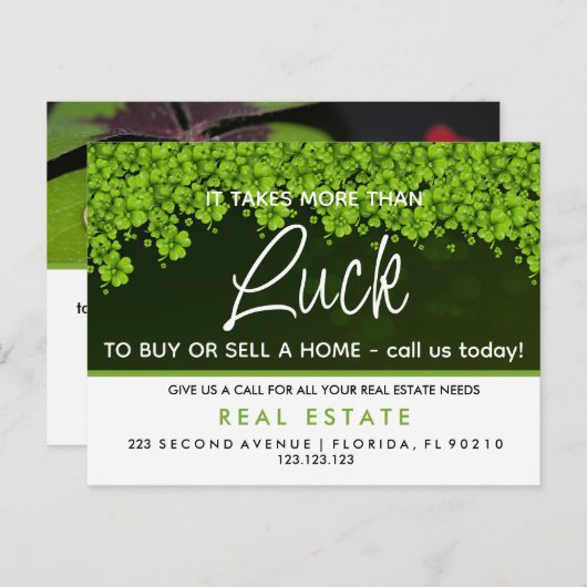 St. Patrick's Day Agent aiguilles Faire-part (Devant / Derrière)