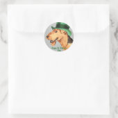 St. Patrick's Day Airedale Ronde Sticker (Tas)