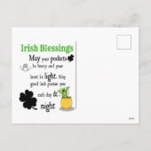 St. Patrick's Day Alligator Feestdagenkaart (Achterkant)