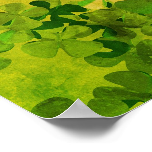 St. Patrick's Day and Good Luck , vierleaf klave Poster (Hoek)