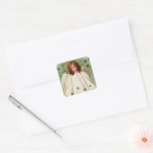 St. Patrick's Day Angel en Shamrocks op Sticker (Envelop)