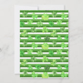 St. Patrick's Day Anniversaire Fête Invitation (Dos)