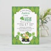 St. Patrick's Day Anniversaire Fête Invitation (Debout devant)