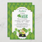 St. Patrick's Day Anniversaire Fête Invitation (Devant / Derrière)