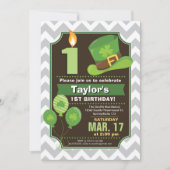 St. Patrick's Day Anniversaire Fête Invitation (Devant)
