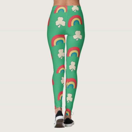 St. Patrick's Day Arc-en-ciel et Leggings Shamrock (Dos)
