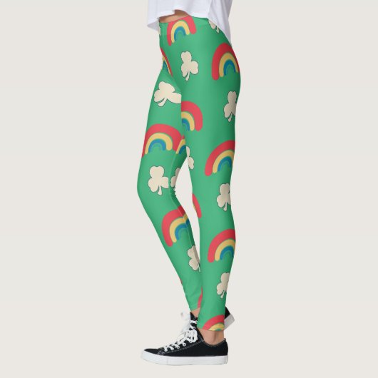 St. Patrick's Day Arc-en-ciel et Leggings Shamrock (Gauche)