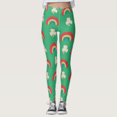 St. Patrick's Day Arc-en-ciel et Leggings Shamrock (Devant)