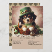St Patrick's Day Australische Herder Puppy Kaart (Voorkant / Achterkant)