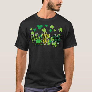 St Patricks Day Autisme Puzzel Saint Pattys Mannen T-shirt