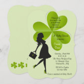 St. Patrick's Day Baby shower Invitation Kaart (Voorkant / Achterkant)