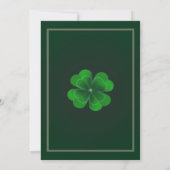 St. Patrick's Day Baby shower Invitation Kaart (Achterkant)