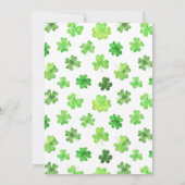 St. Patrick's Day Baby shower Kaart (Achterkant)