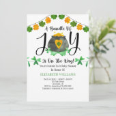 St. Patrick's Day Baby shower Uitnodiging (Staand voorkant)