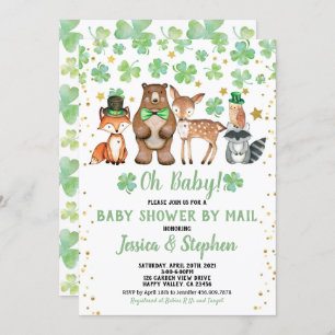 St Patrick's Day Baby shower van Mail Shamrock Kaart
