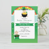 St. Patrick's Day Baby's Baby shower Uitnodiging (Staand voorkant)