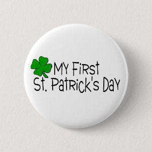 St. Patricks Day Babys First St. Patricks Day Ronde Button 5,7 Cm