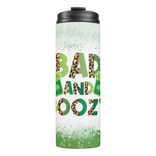 St Patrick's Day Bad en Boozy Thermosbeker (Voorkant)
