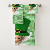 St. Patrick's Day Badkamer Handdoek Sets Engel (Insitu)