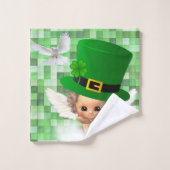 St. Patrick's Day Badkamer Handdoek Sets Engel (Wasdoekje)