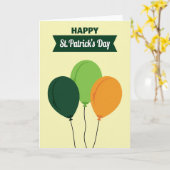 St Patricks Day Balloons Card Kaart (Gele Bloem)