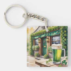 St Patrick's Day Bar Café Feest Sleutelhanger