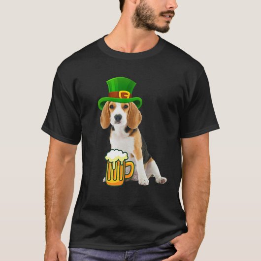 St Patrick's Day Beagle Funny Irish T-shirt (Voorkant)