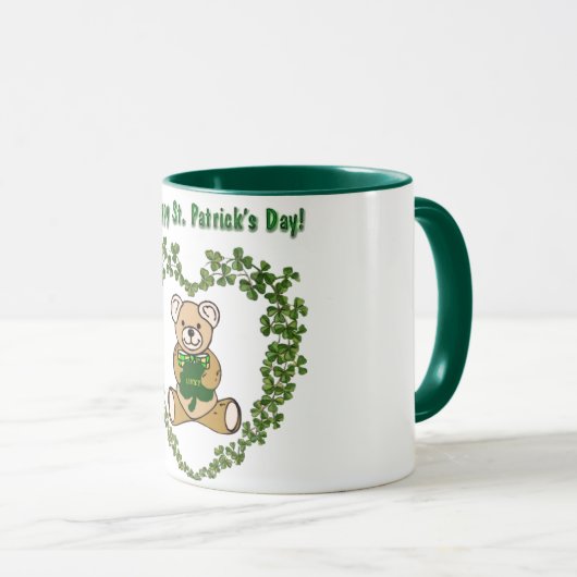 St. Patrick's Day Bear Mug (Devant droit)