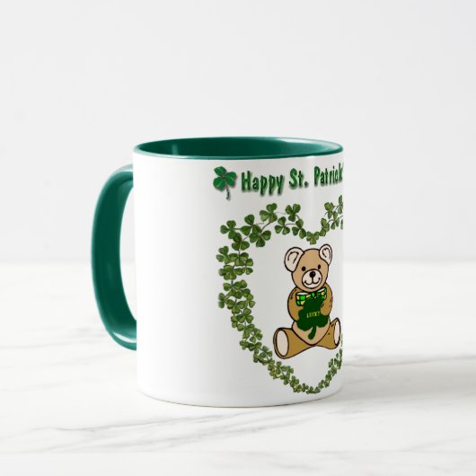 St. Patrick's Day Bear Mug (Devant gauche)