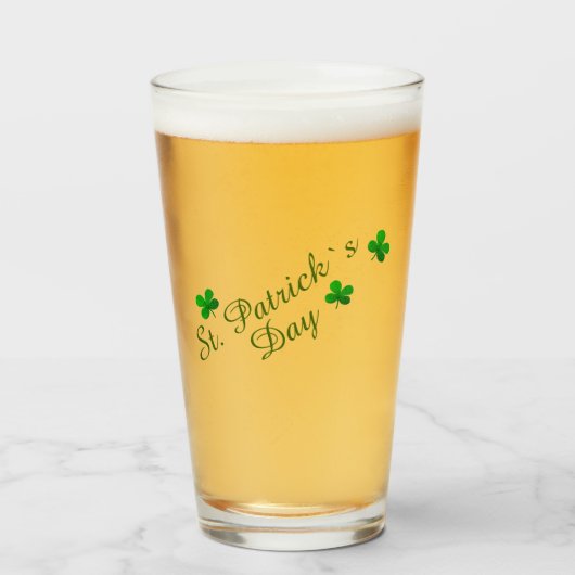 St Patrick's day Beer Glas (Voorkant gevuld)