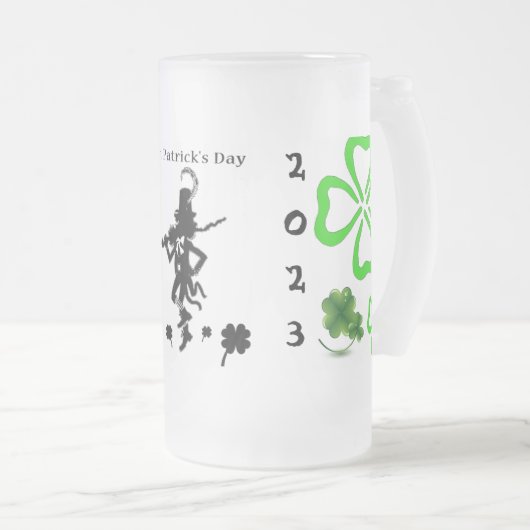 St Patrick's Day Beer Mok Sjabloon (Voorkant rechts)