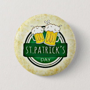St.Patrick's Day Beer Ronde Button 5,7 Cm