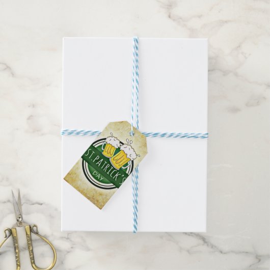 St. Patrick's Day Beers Cadeaulabel (Met Touw)
