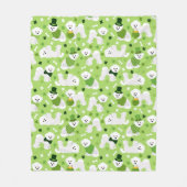St. Patrick's Day Bichon Frise Fleece Deken (Voorkant)