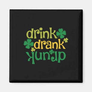 St. Patrick's Day Bier Drinken Gedronken Dronken K Magneet