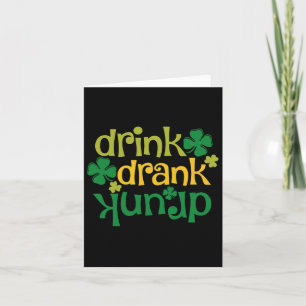 St Patricks Day Bier Drinken Gedronken Dronken Sha Kaart