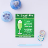 St. Patrick's Day Bier Evenement Uitnodigingsfolde Flyer (Enkel)