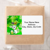 St. Patrick's Day Bière Chat Étiquette (En situation)