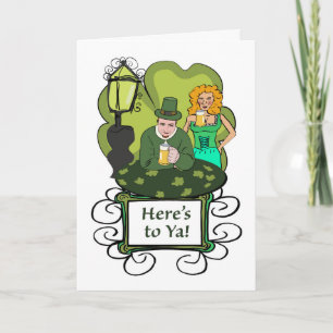 St. Patrick's Day Bieren Cheers Gelukkige Tranen Kaart