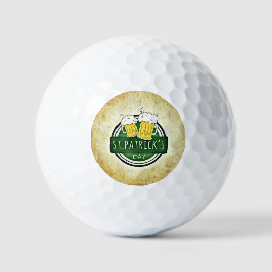 St. Patrick's Day Bieren Golfballen (Voorkant)