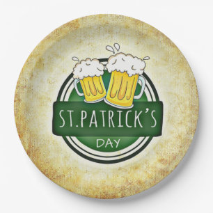 St. Patrick's Day Bieren Papieren Bordje