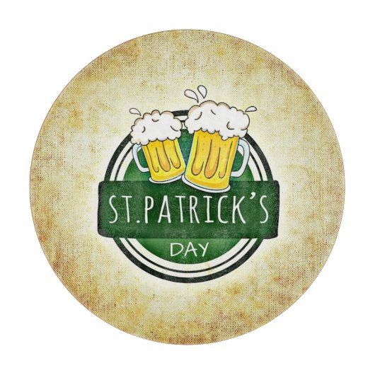 St. Patrick's Day Bieren Snijplank (Voorkant)