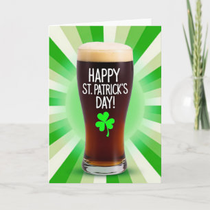 St. Patrick's Day Bierkaart Kaart