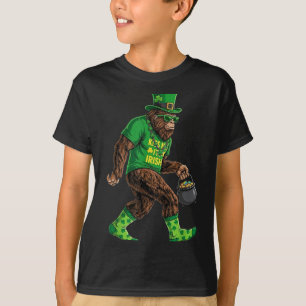 St. Patrick's Day Bigfoot Groen Grappige Sasquatch T-shirt