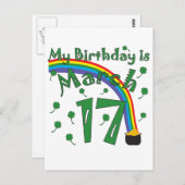 St. Patrick's Day Birthday Briefkaart (Voorkant / Achterkant)