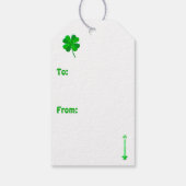 St Patrick's Day Birthday Cake Custom Candles Cadeaulabel (Achterkant)