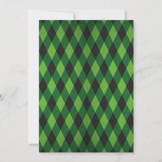St Patrick's Day Birthday Invitation Kaart (Achterkant)