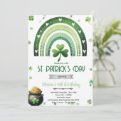 St. Patrick's Day Birthday party invitation (Debout devant)