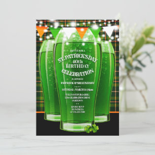 St. Patricks Day Birthday Party Invitations Kaart